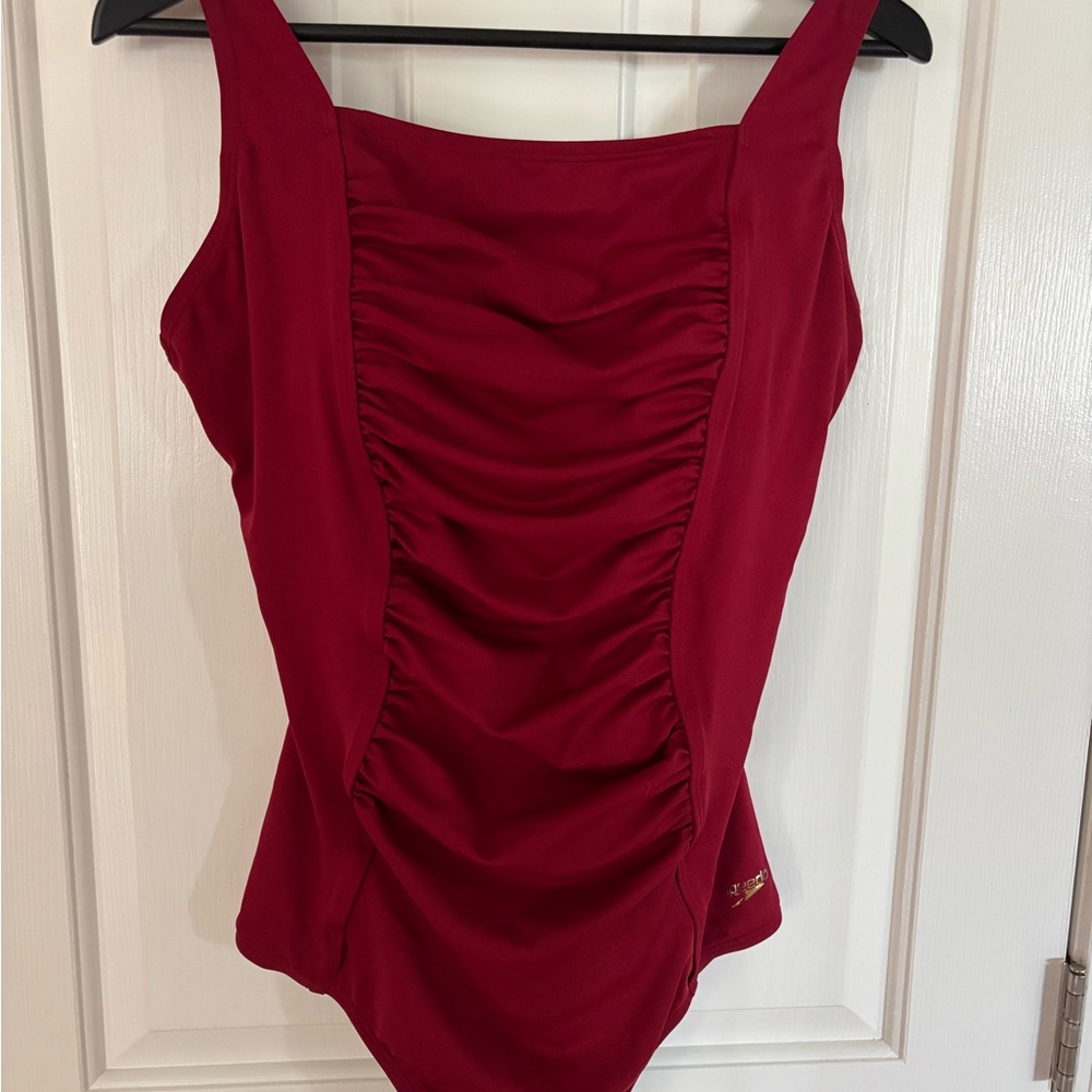 Speedo Eco Endurance Swimsuit in Deep Red